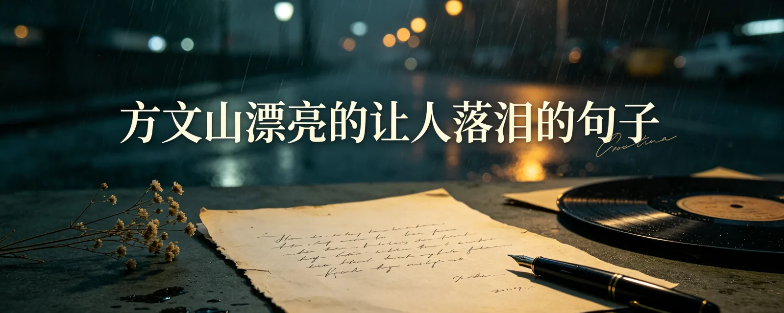 方文山漂亮的让人落泪的句子