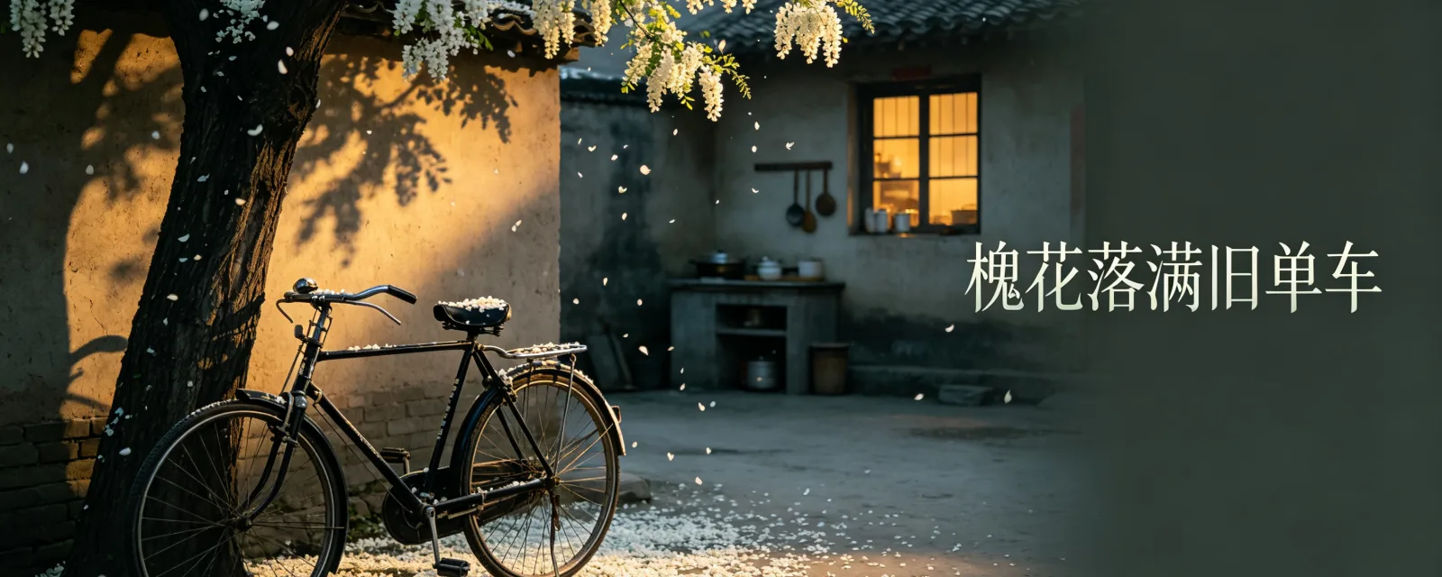 槐花落满旧单车